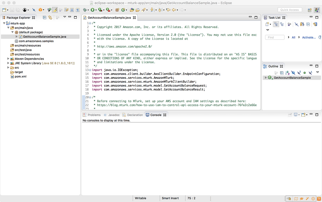 Tutorial Using the MTurk API with the AWS SDK for Java