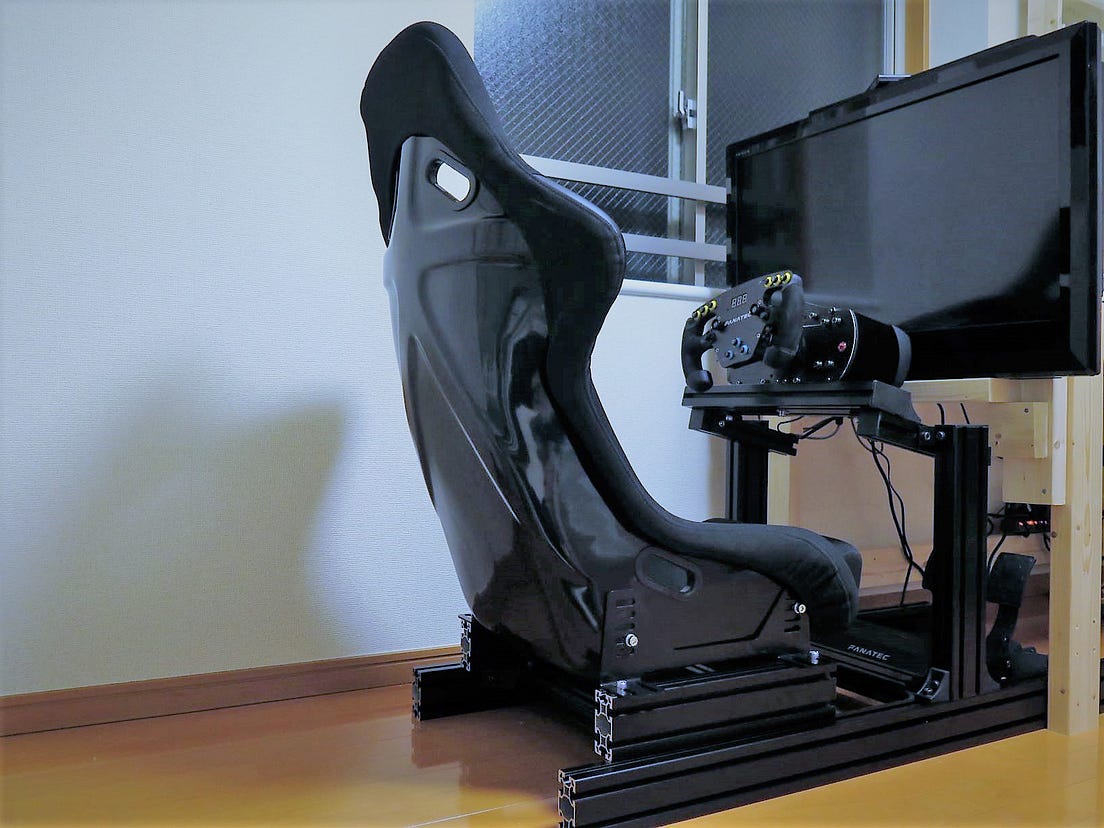DIY Aluminum Race Sim Cockpit Setup for FANATEC 1/4 (Motivation) by
