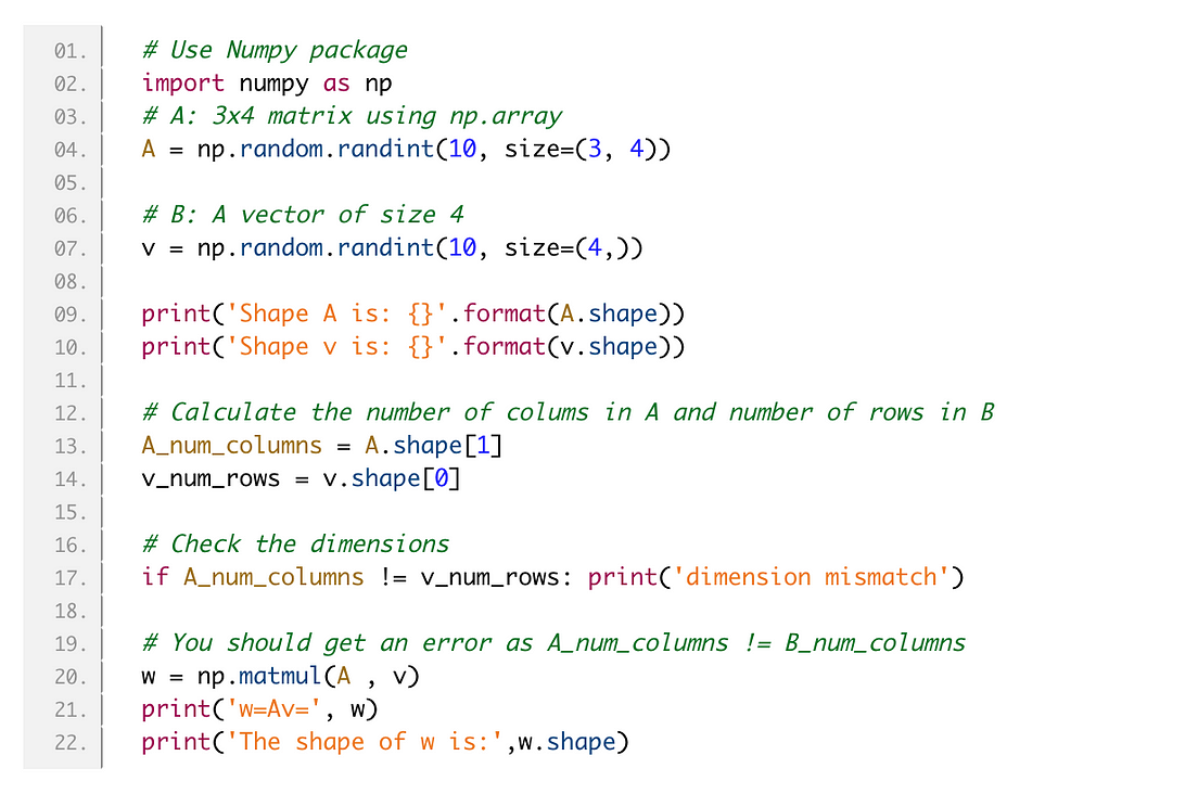 Matrix Operations In Practice Using Python | by amirsina torfi ...