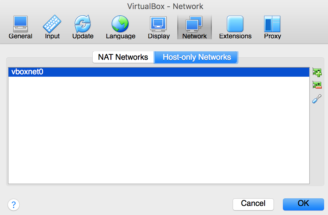 what setting do you use for virtualbox network settings