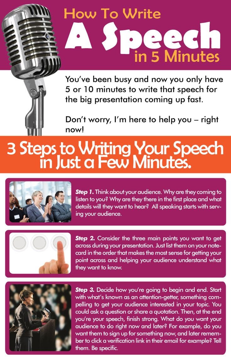 How to Write an Awesome Speech. Contrary to a popular belief, speech… by ThePensters Medium