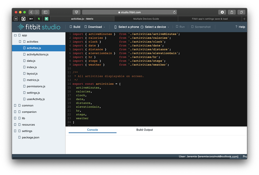 Beginner guide overview Develop a Fitbit clock face by rootasjey