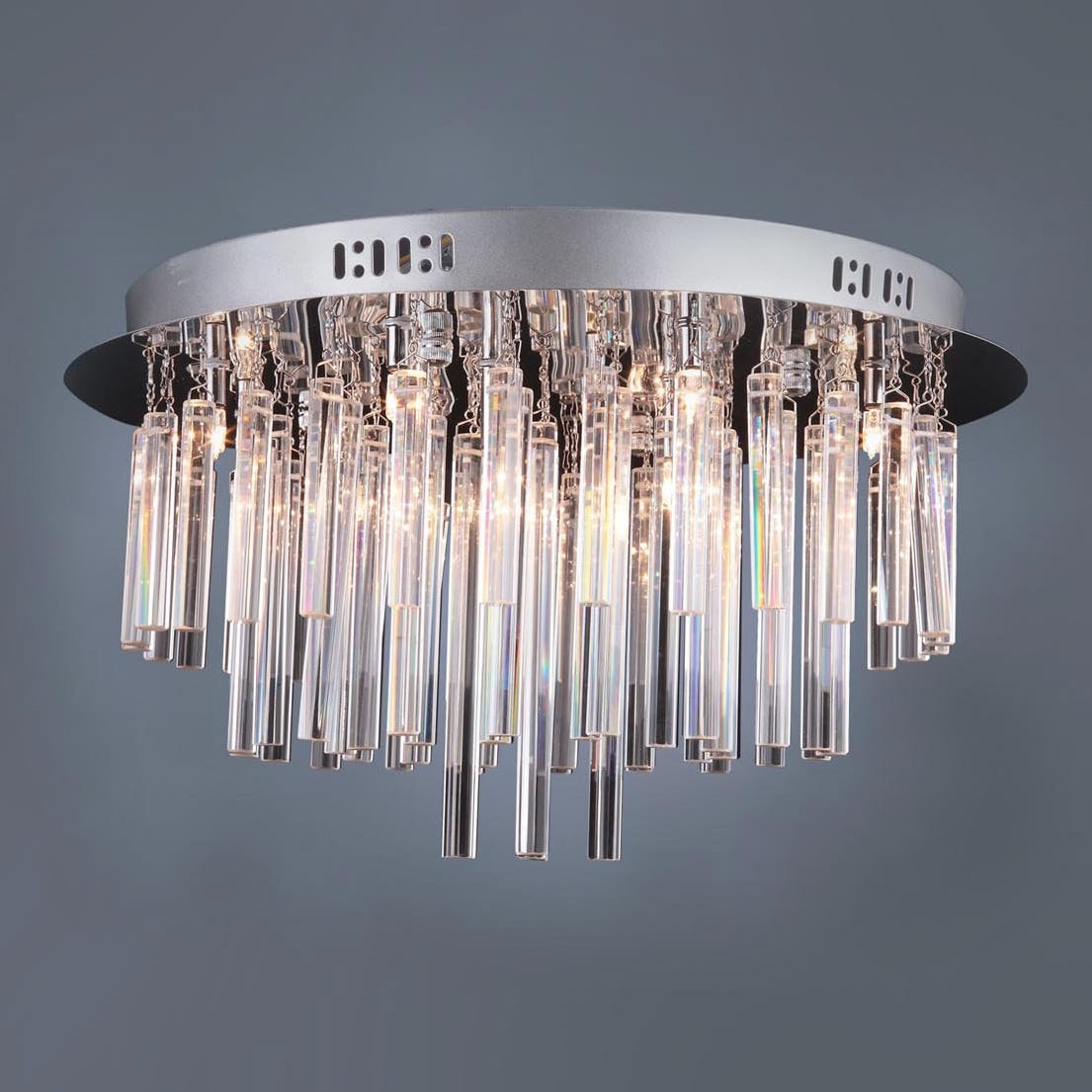 Best 12 Halogen Lamp Flush Mount Ceiling Light With Clear