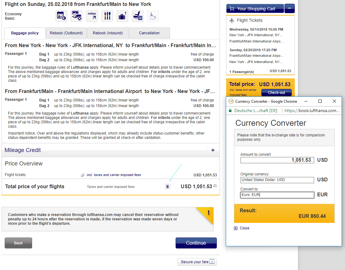 uia extra baggage price