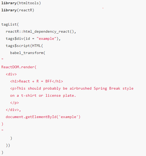 React in R. This post is courtesy of Displayr who… | by klr | Medium