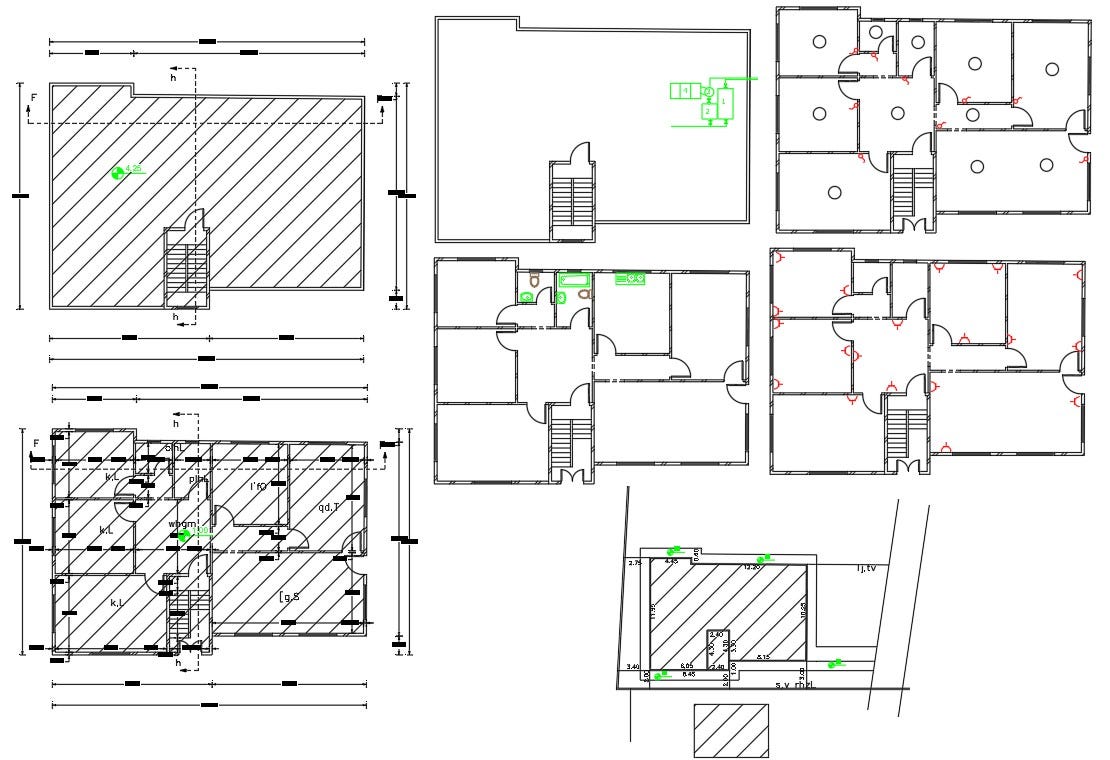 3 Bhk House Ground Floor Plan Autocad Drawing Cadbull Com Medium