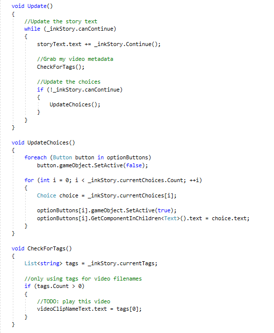 Twine 2 vs Ink vs Yarn Unity integration by Katharine Neil Medium