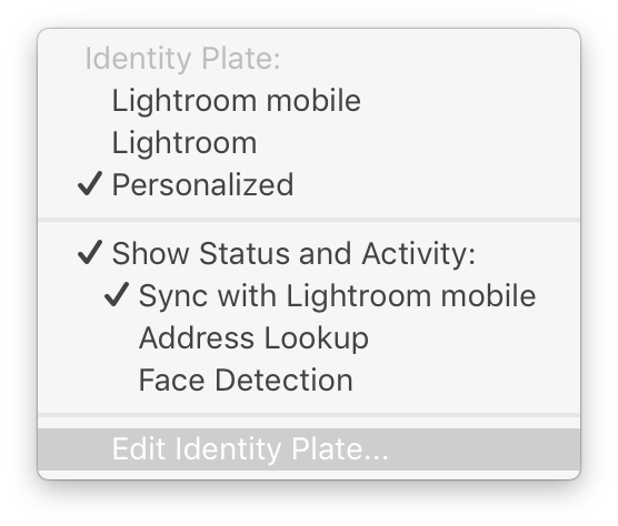 Long Winded Lightroom Tip Personalize The Identity Plate By Re Casper Medium