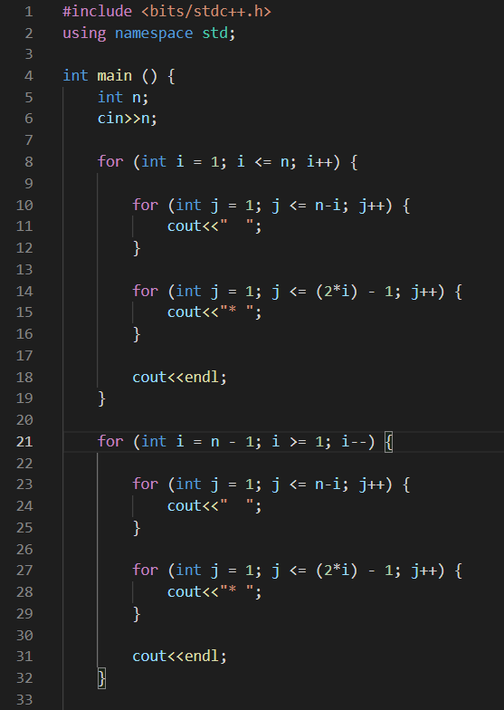 Diamond Pattern in C++. Its absolutely wonderful how same… | by Raiee ...