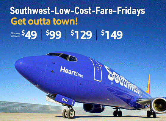 Southwest Airlines Low Fare Chart