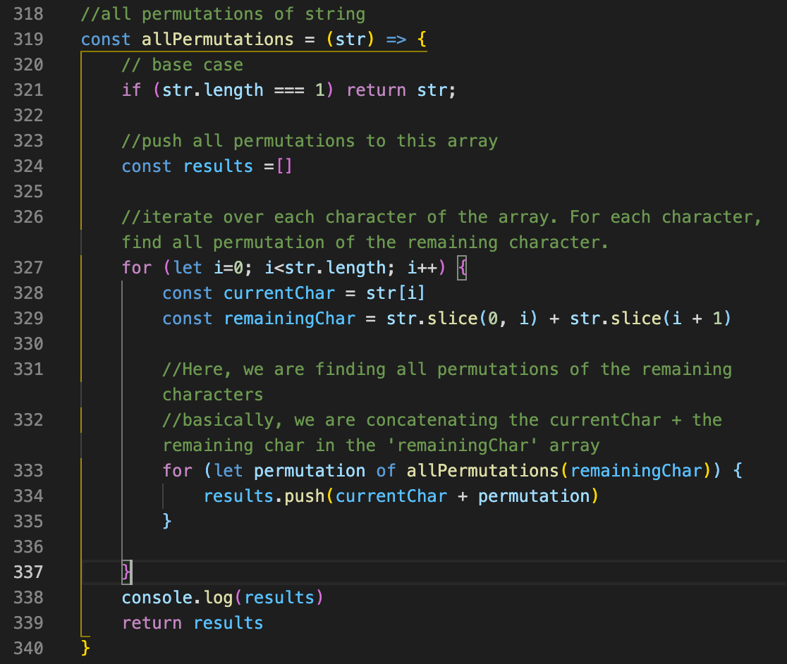 JavaScript — all permutations of a string by P Lee Medium