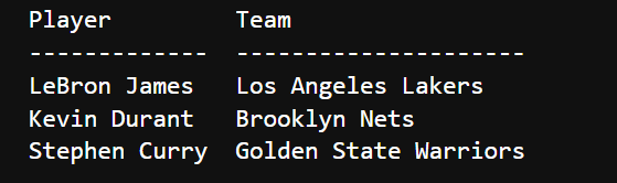How To Easily Print and Format Tables in Python | by Khuong Lân Cao ...