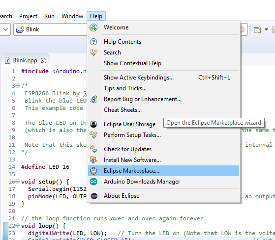 ใช้ Eclipse C/C++ เขียน NodeMCU ESP8266 | by Choonewza | Medium