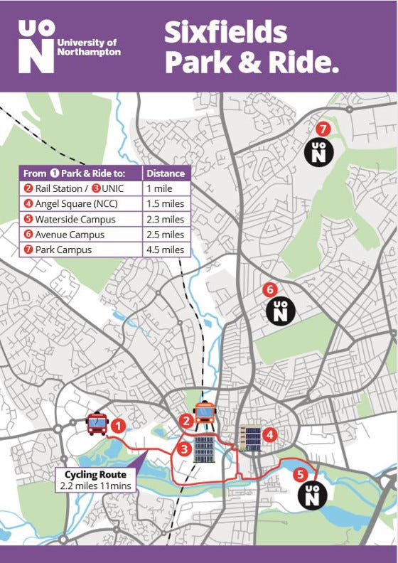 University Of Northampton Campus Map Travelling To And From Northampton | By University Of Northampton | Medium