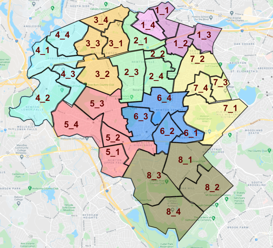 Newton Ma Ward Map Newton Voting 2019. I Analyzed The Pattern Of Election… | By Aedin Culhane  | Medium