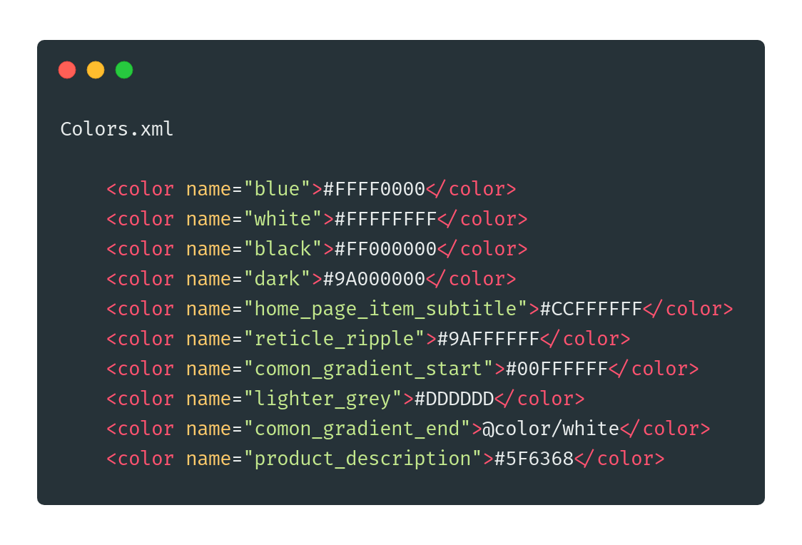 Naming Conventions for colors.xml in Android development | ProAndroidDev
