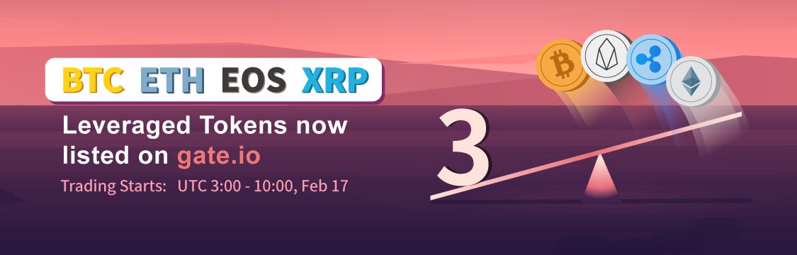 Gate Io Launches The Trading Of 3x Long And Short Tokens Of Btc Eth Eos And Xrp By Gate Io Medium