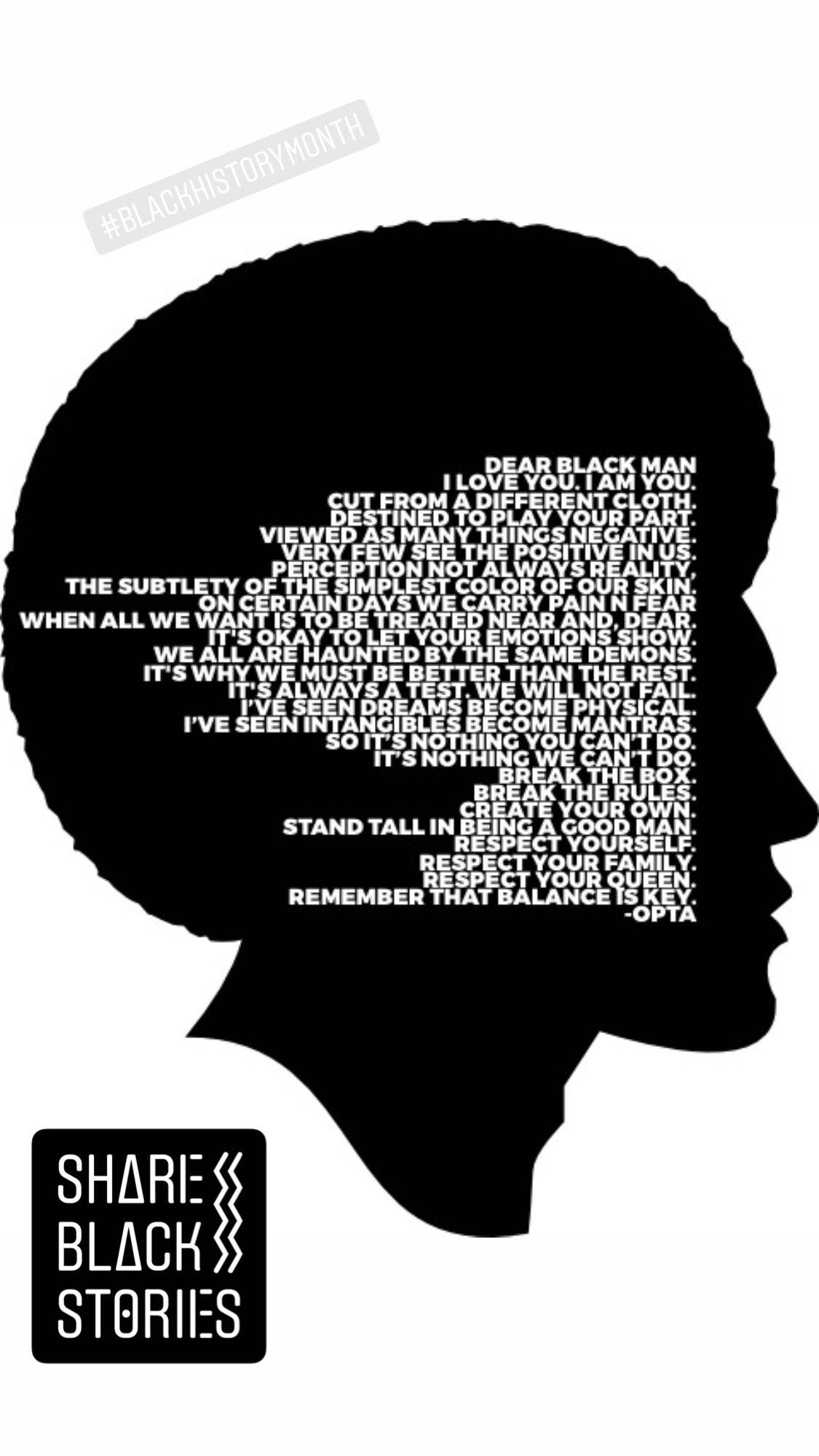 Dear black man. I love picture