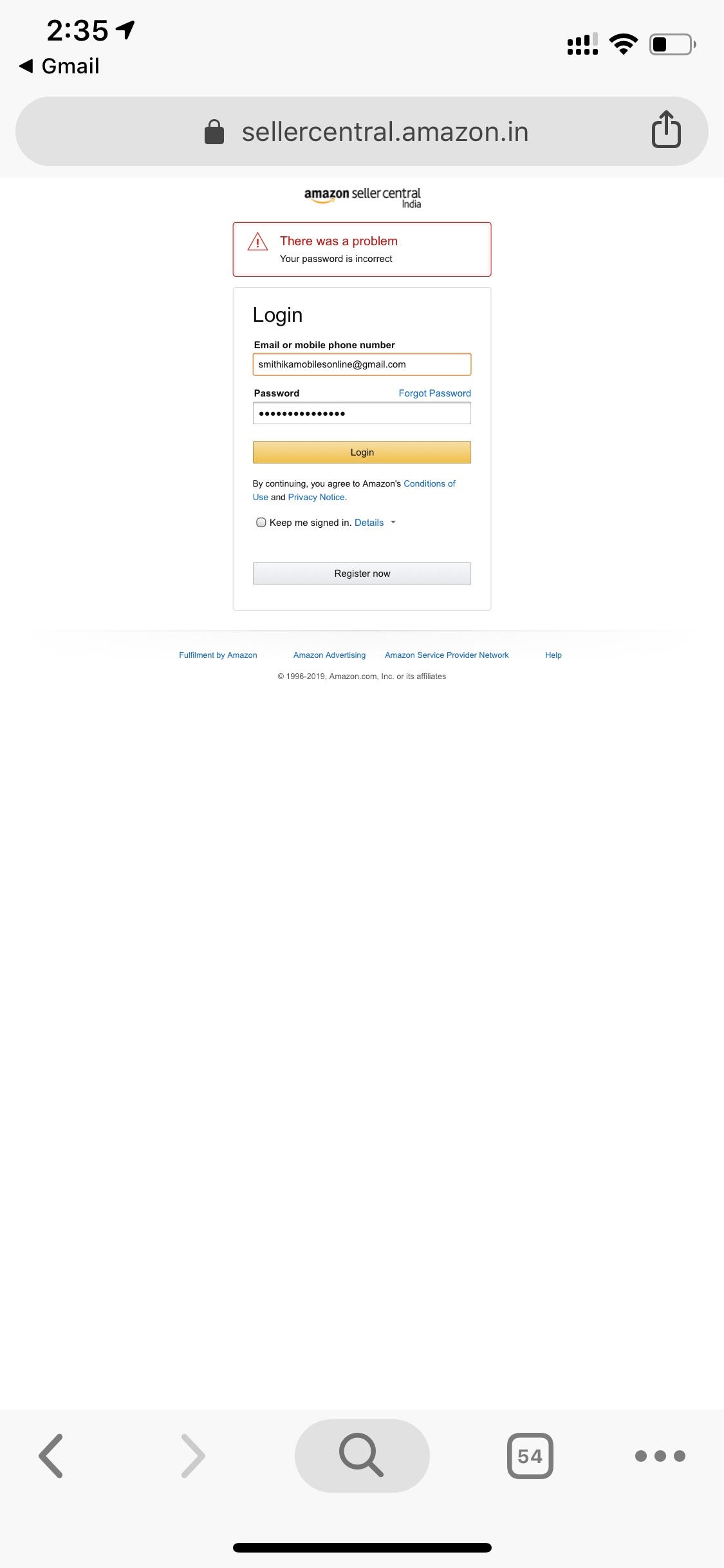 Amazon seller login