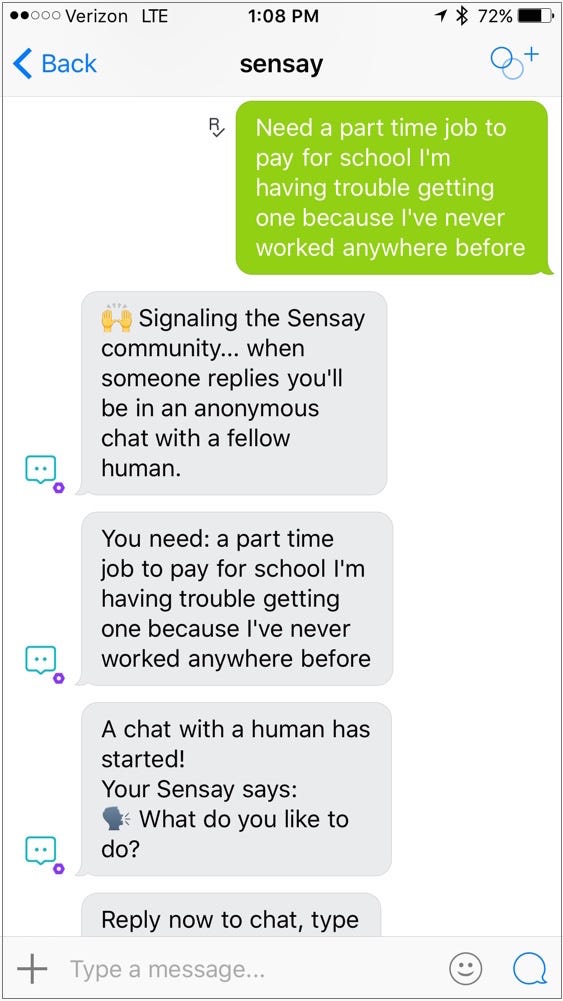 Hello, I'm Sensay. Kik me!. Sensay bot is ready to help in your Kik… | by  Sensay | Sensay | Medium