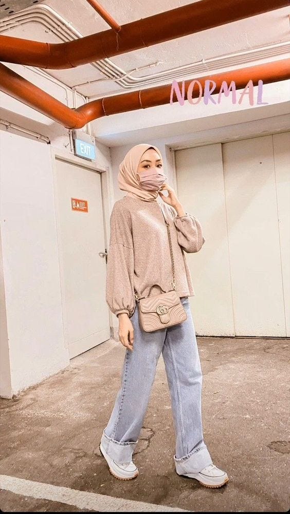 Hijab sport warna mocca