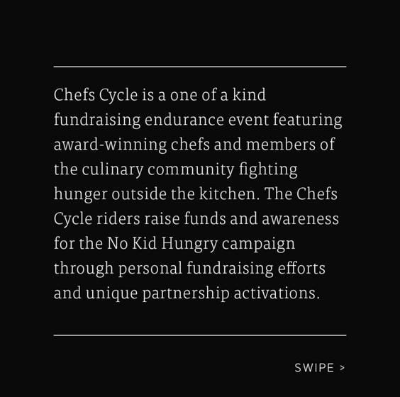 chefs cycle for no kid hungry