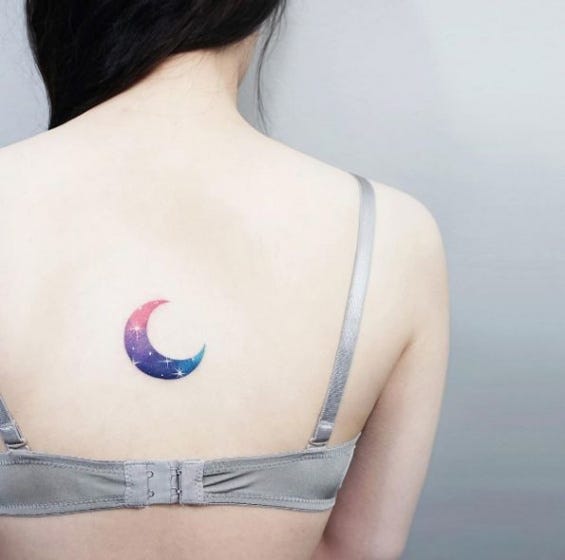 Top 7 Fantastic Experience Of This Year S Crescent Moon Watercolor Tattoo Crescent Moon Watercolor Tattoo By Khatarine Medium