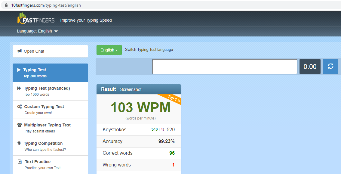 wpm typing test