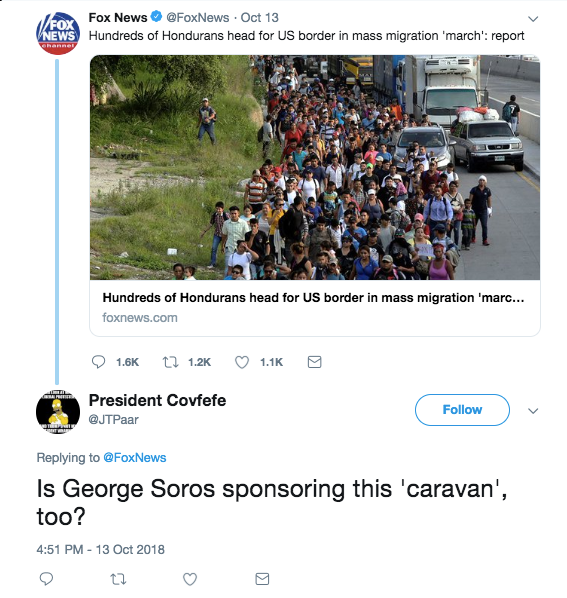 Tracing False Stories George Soros And The Migrant Caravan By Sonnet Phelps Human Rights Center Medium