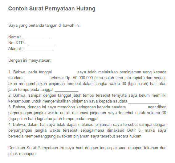 Contoh Surat Pernyataan Yang Perlu Kamu Ketahui Sofyan