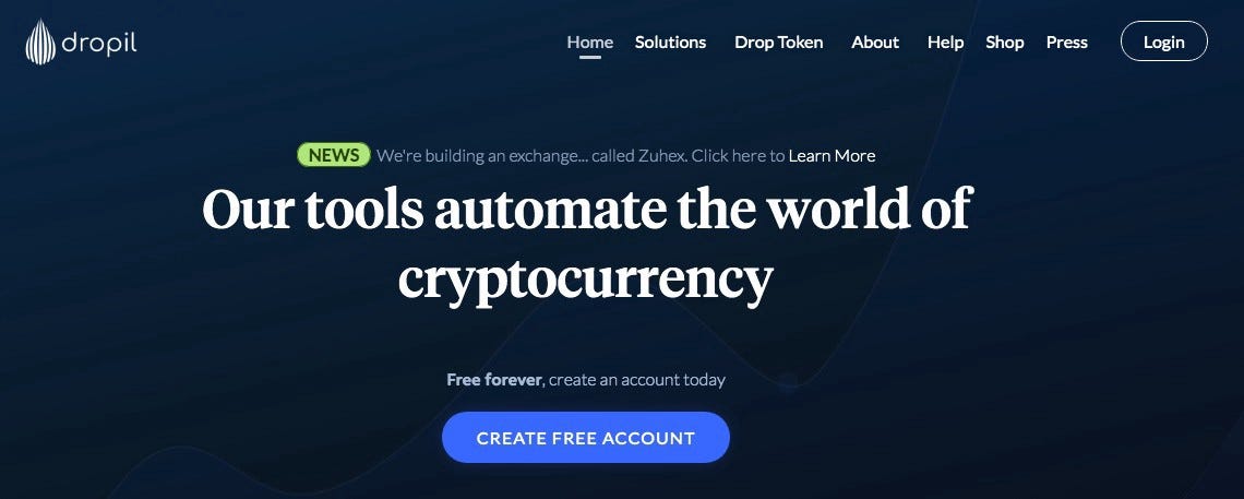 Dropil, Automate The world of cryptocurrency | by adalah | Medium