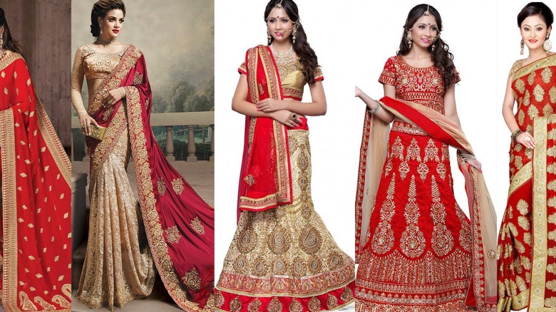types of indian wedding dresses