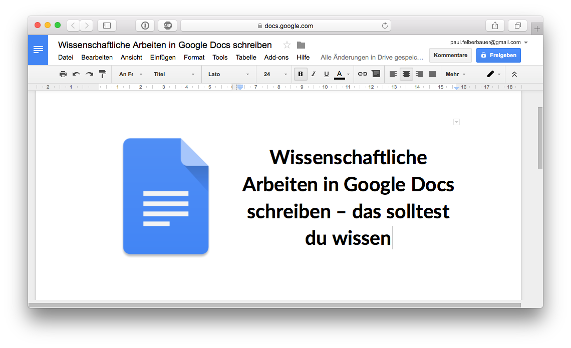 Wissenschaftliche Arbeiten in Google Docs schreiben — das ...