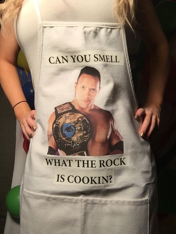 CAN you smell / IF you smell what the Rock is cooking…” | by Nathaniel  Hébert | Medium