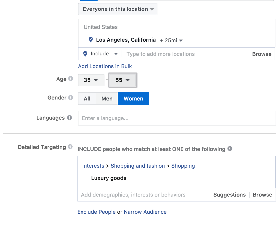 how to target wealthy people with facebook ads