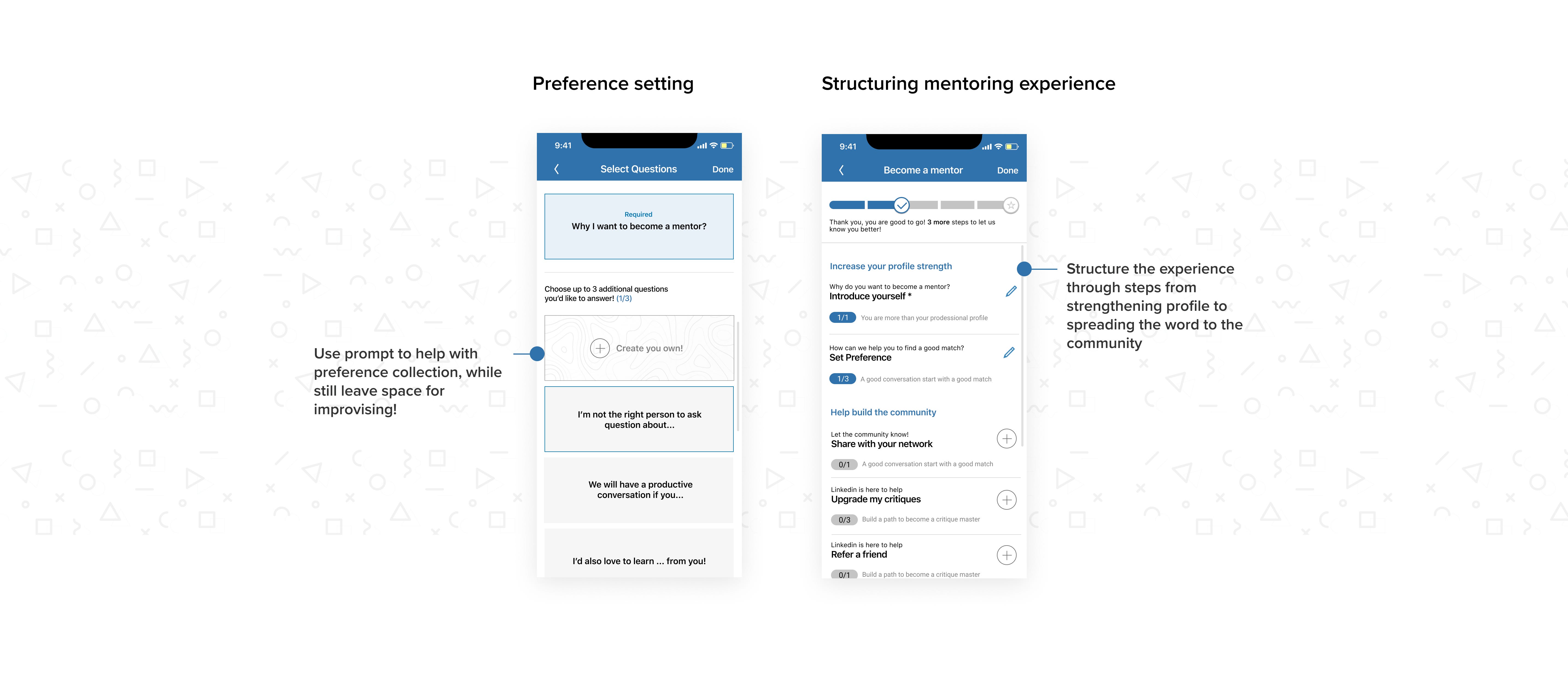 Redesigning Linkedin's mentorship feature — UX case study by Yun Yang | UX Collective