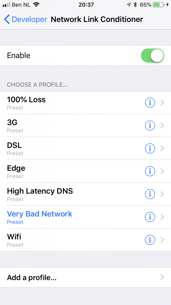 Using the Network Link Conditioner Utility by Antoine van der lee 🇳🇱