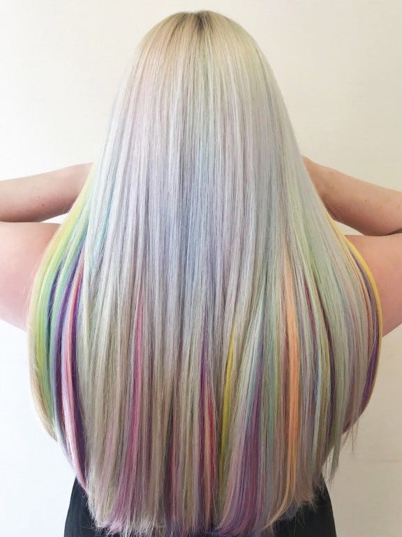 Unicorn Hair Get The Rainbow Hair Look With Hair Extensions By Undercoverglamour Medium