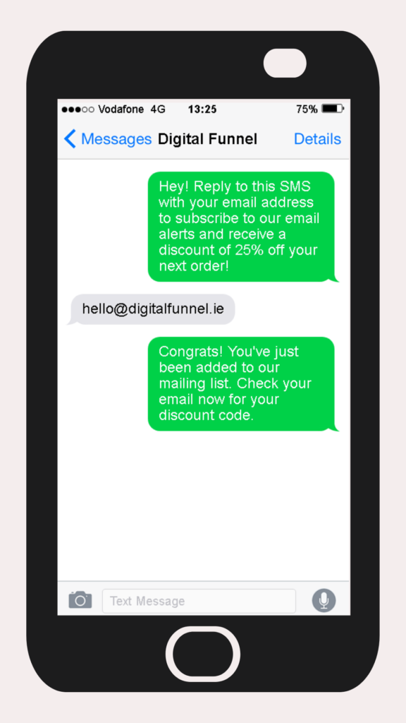 sms marketing text message chat on iPhone