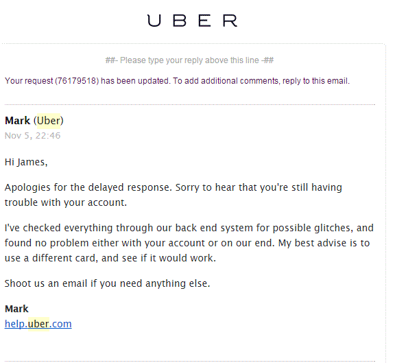 Uberu0027s Shocking First Line of Customer Service u0026 Twitteru0027s