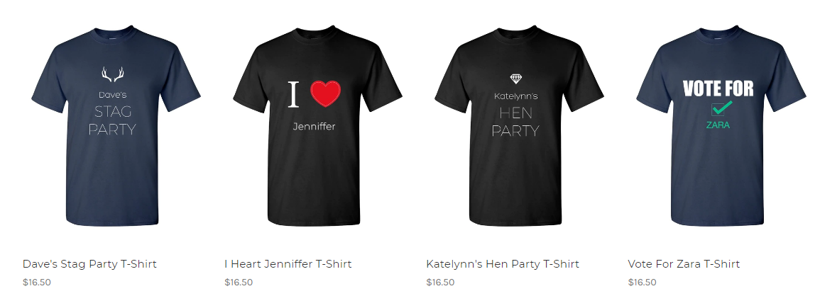 personalised shirts online