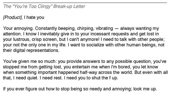 A breakup letter writing How to