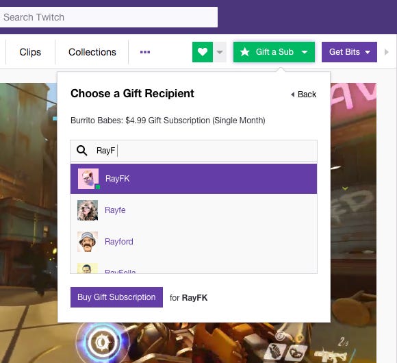 Give the gift of Twitch with Subscription Gifting