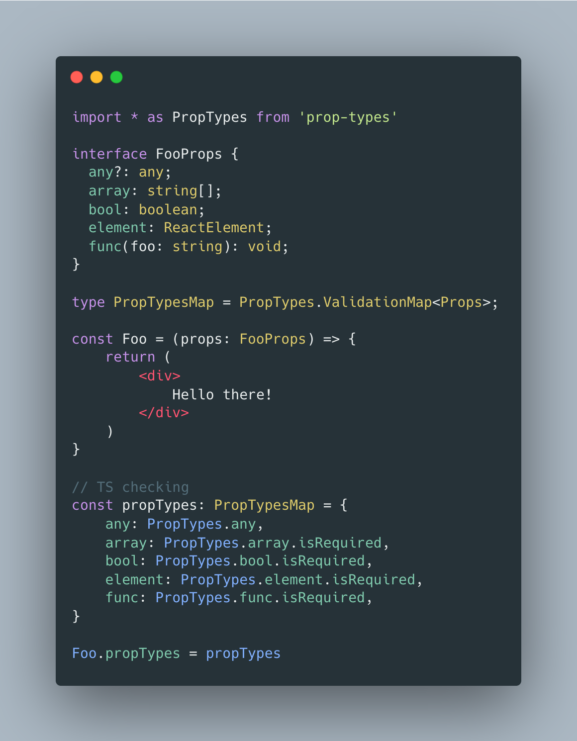 Best Way To Use Typescripts Interface Props Checking With PropTypes ...