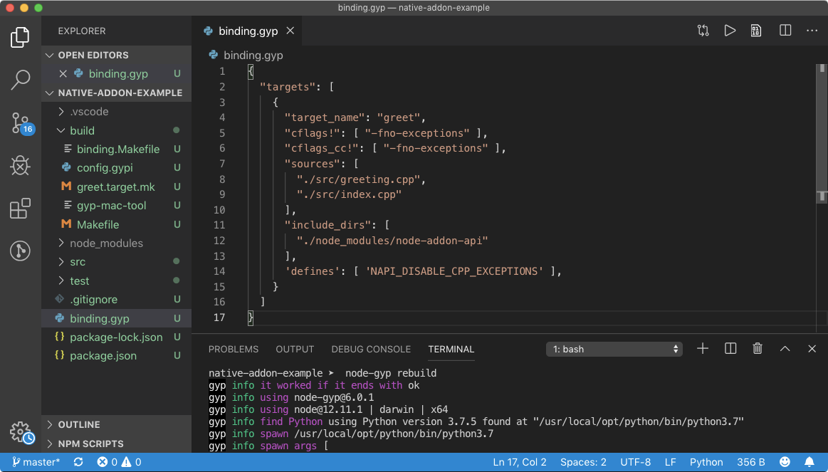 node-gyp configure node-gyp configure