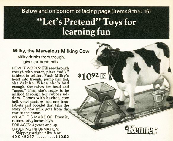 1970's milking cow toy