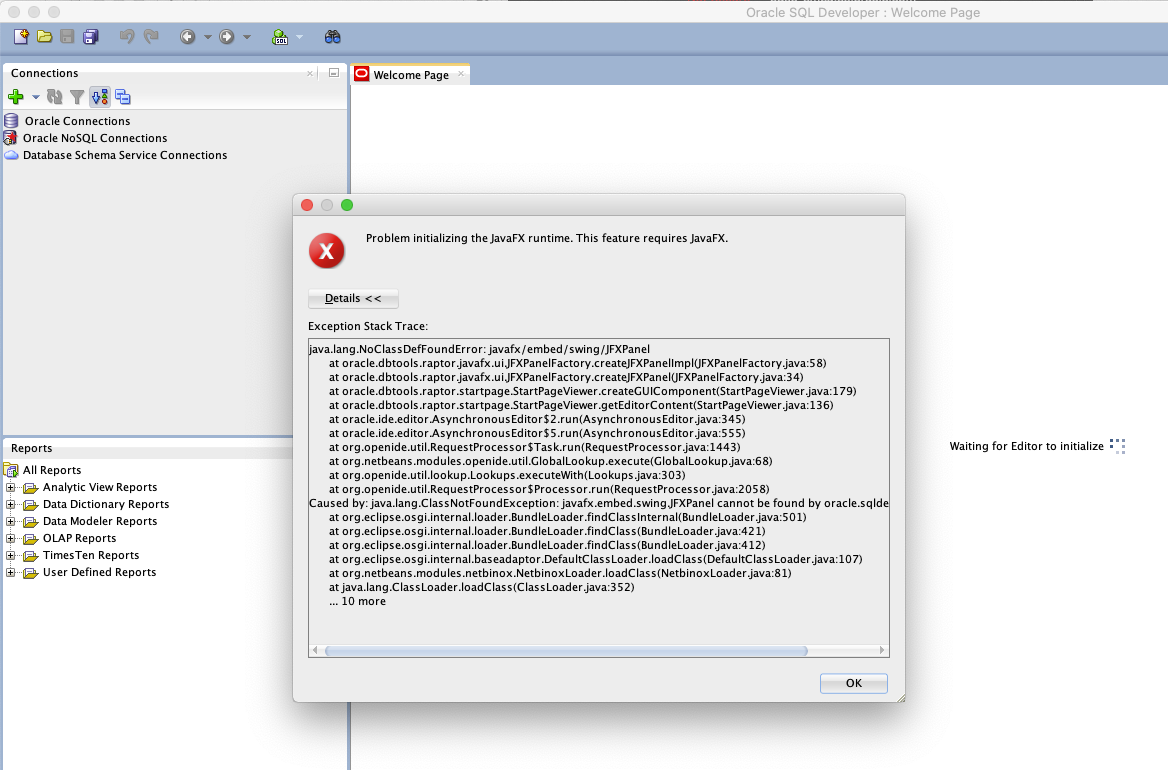 error initializing java runtime environment mac