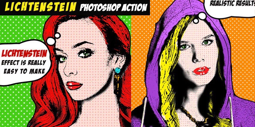 Lichtenstein Photoshop Action