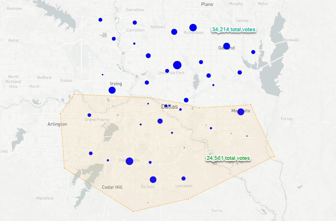 But ‘where’ in Dallas County are people early voting? by Robert