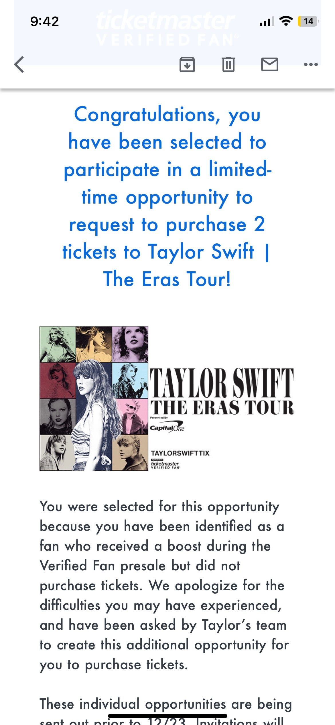 Ticketmaster Is Giving Verified Fans Another Chance To Get Taylor Swift